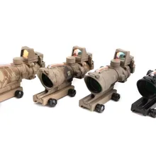 Magorui тактический охотничий прицел с красной точкой ACOG 4X32