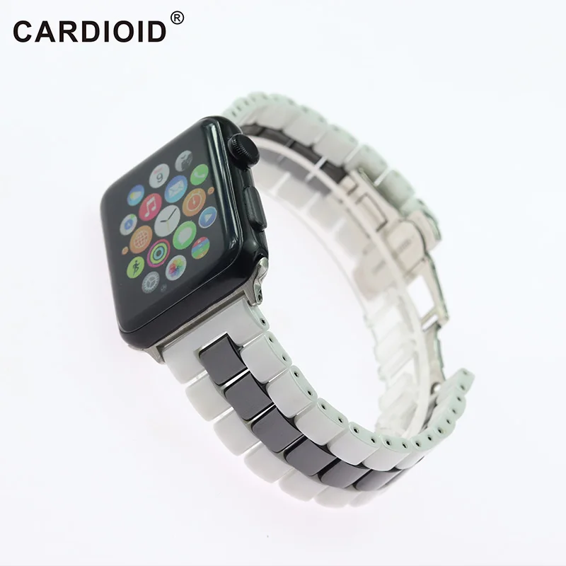 22 мм Классический дизайн керамический ремешок для часов Apple Watch ремешки Гладкий