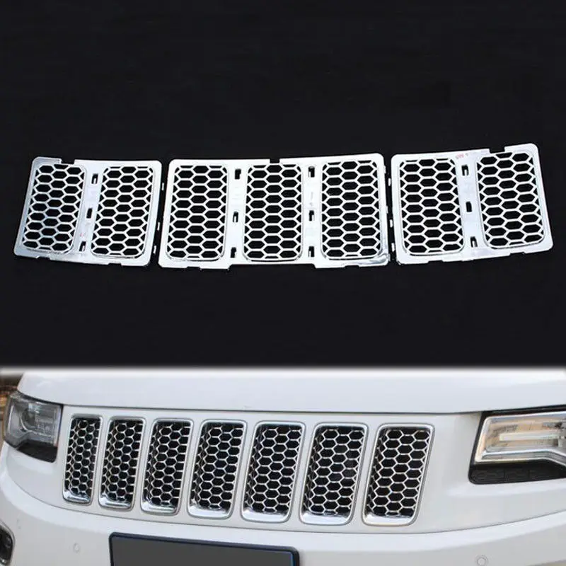 Car Styling Hood Grille Cover Inserts Honey Comb Mesh Grille Trim For
