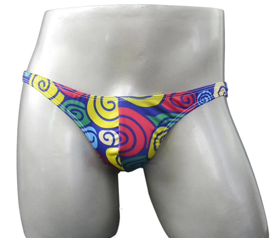 

Brand comfortable Sexy men underwear briefs low waist male print flower panties