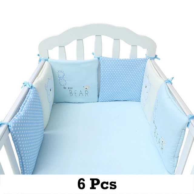 Новое поступление, хлопковые Детские бамперы для кроватки, бамперы для кроватки, дышащие детские защитные бамперы для кроватки, бамперы для новорожденных, постельные принадлежности для малышей - Цвет: 6cps-H