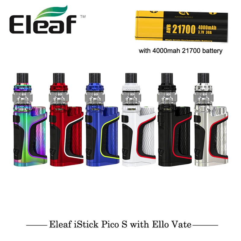 New Arrival Eleaf iStick Pico S 21700 Kit iStick Pico S with 6ml ELLO VATE Atomizer HW-M HW-N Coil Electronic Cigarette Kit Vape New Arrival Eleaf iStick Pico S 21700 Kit iStick Pico S with 6ml ELLO VATE Atomizer HW-M HW-N Coil Electronic Cigarette Kit Vape