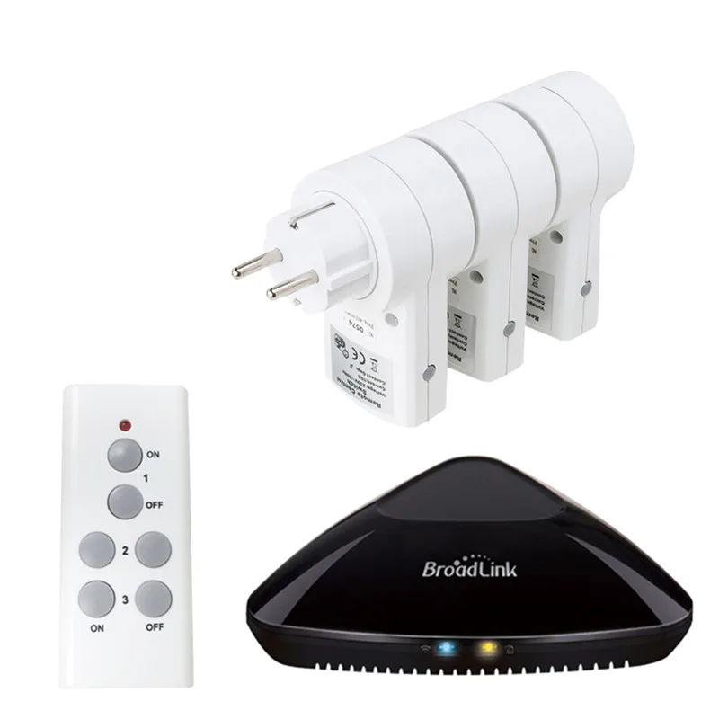 

Universal smart socket RF eu plug 433.92mhz learning code outlet plug WIFI wireless remote control compatible Broadlink rm pro+