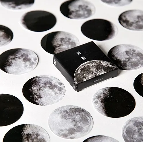 45cs/pack Cute Creative Moon Mini Paper Sticker Decoration Diy Ablum Diary Scrapbooking Label Sticker Stationery School Supply afbeelding