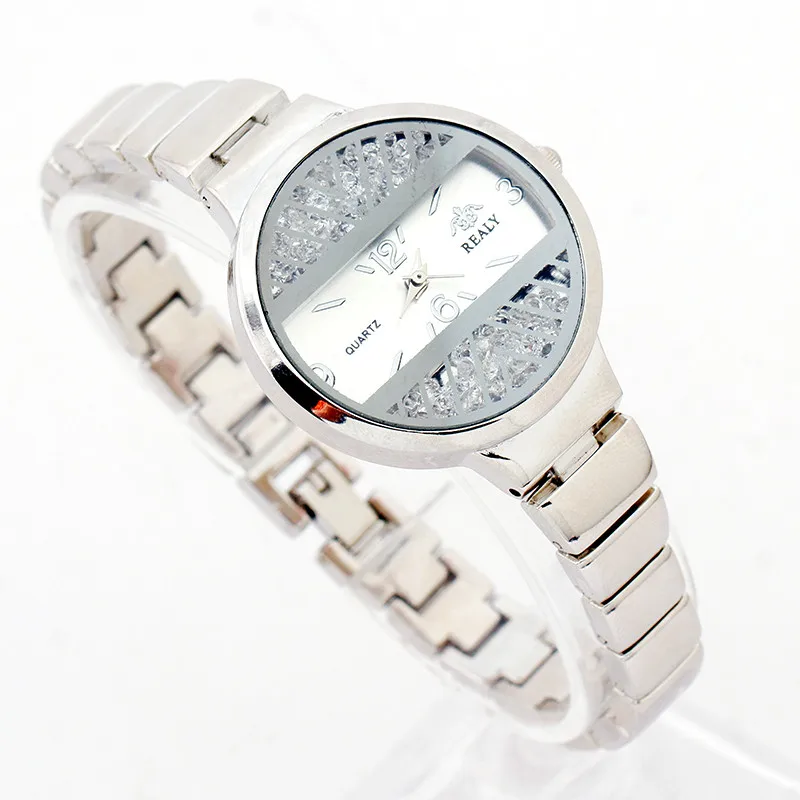 

Women Fashion Stainless Steel Band Analog Quartz Round Wrist Watch Watches womens clocks watches luxury replica relogio feminino