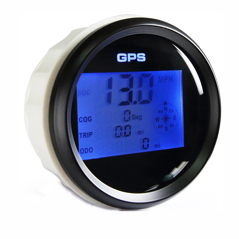 

Universal 85mm GPS Speedometer Digital Display 0~999 MPH Km/h Car Motor Boat Speedometer Gauge 8 Color Backlight fit 9~32 V