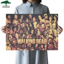 Cartel clásico de estilo clásico de TV Manga caliente DLKKLB The Walking Dead, póster Retro de papel Kraft, Bar, café, decoración, cuadro adhesivo para pared