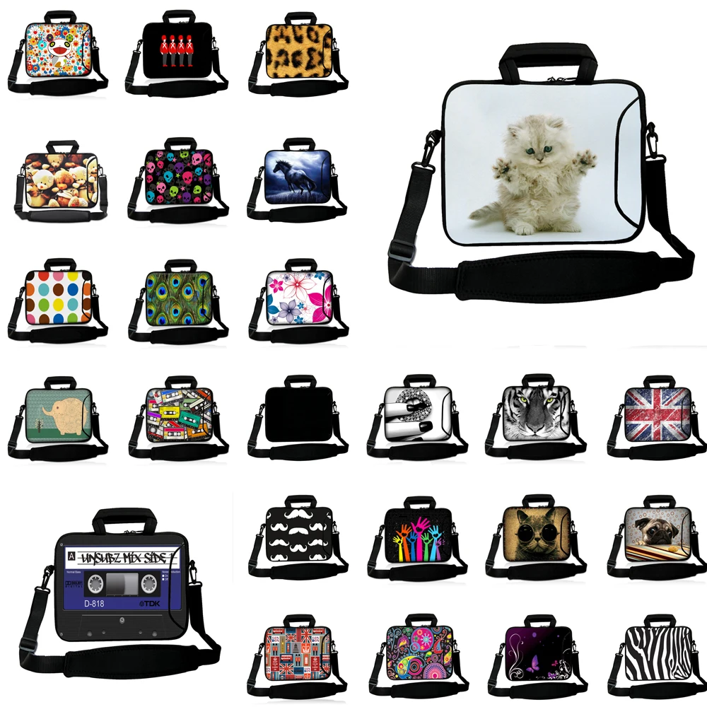 

Portable Handle Laptop Case Carry With Shoulder Strap Neoprene Dustproof 10 12 13 14 15 17" Messenger Bag For Macbook Air Chuwi