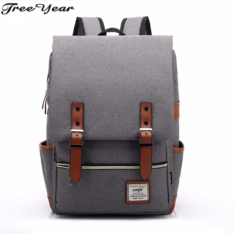 

Canvas Backpack Lightweight Laptop Backpack Vintage Travel Backpack with Laptop Sleeve, Campus Backpack with Side Pockets Canvas