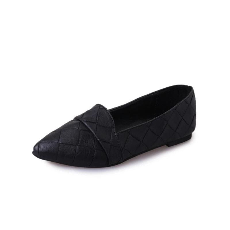 style1 Ho Heave/Женская удобная обувь на плоской подошве; однотонная обувь; женская модная повседневная обувь; лоферы с геометрическим рисунком; обувь с острым носком без застежки на плоской подошве - Цвет: style1