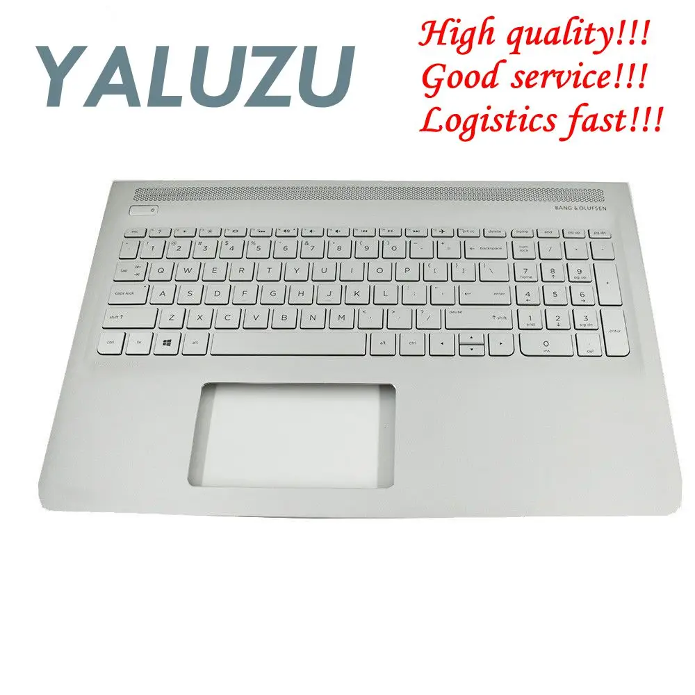 YALUZU new for HP ENVY 15-AS 15-as000 Silver Palmrest Backlit Keyboard 857799-001 6070B1018801 upper case cover US KB bezel | Компьютеры и