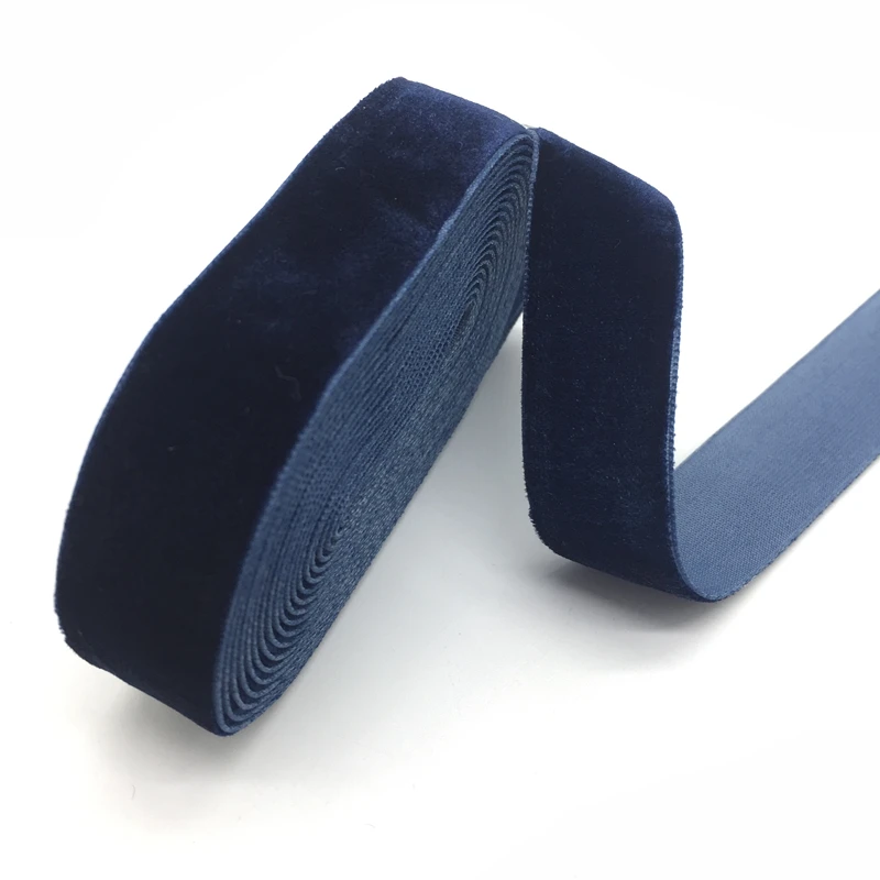 3 ярда 3/"(20 мм) бархатная лента для украшения свадебной вечеринки лента ручной работы подарочная упаковка бантик для волос DIY Рождественская лента - Цвет: Deep Blue