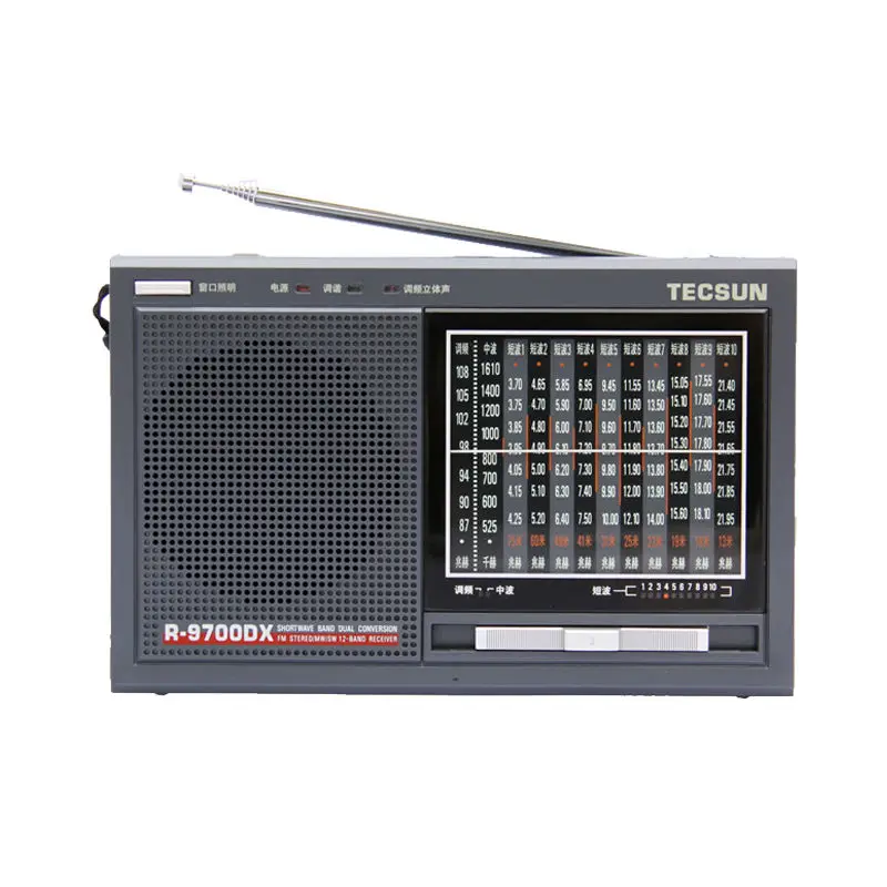 TECSUN R-9700DX Fm радио оригинальная гарантия SW/MW Высокая чувствительность World Band радиоприемник с динамиком портативное радио