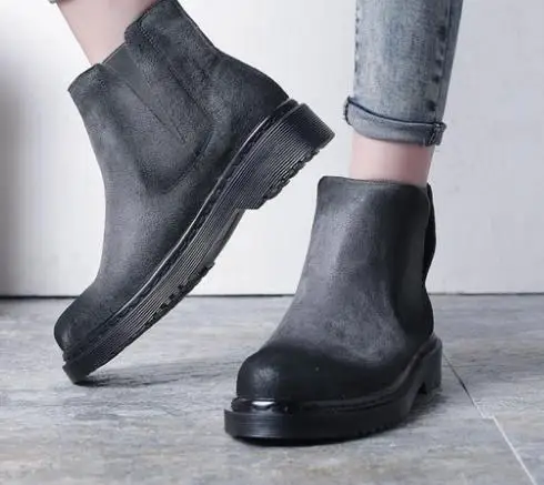 

2018 Winter Warm Plush Ankle Boots For Women Round Toe Chelsea Boots .