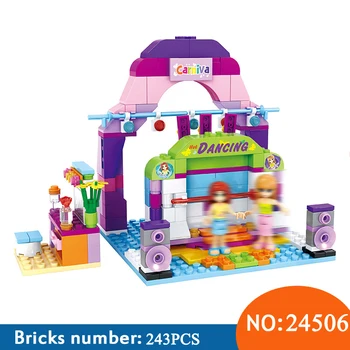 

Ausini 24506 243pcs Girl Friends Carnival Dancing Stage Building Blocks toys For Children boy Gifts