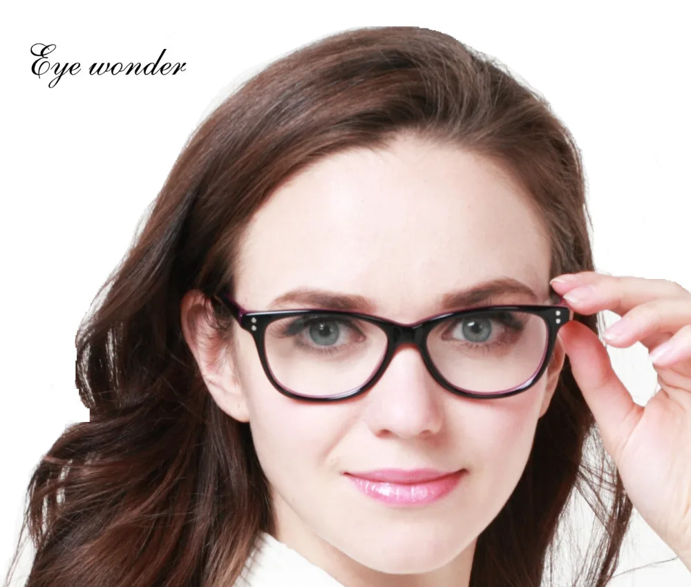 

Eye wonder Lady Vintage Glasses Frame Women Designer Optical Frame Acetate Spectacle Oculos de grau Lunettes Eyewear accessories