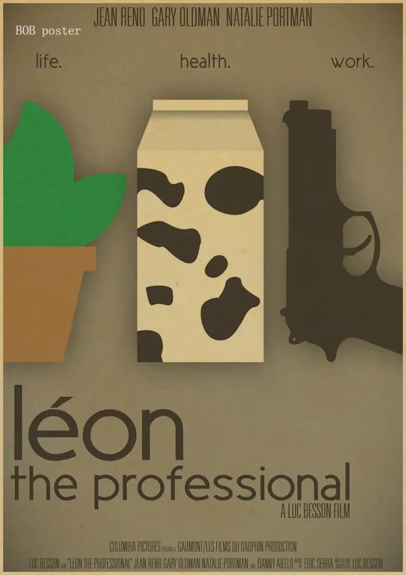 Leon Профессиональный плакат классический старый фильм Винтаж постер ретро ностальгия крафт бумага наклейки на стену домашний декор