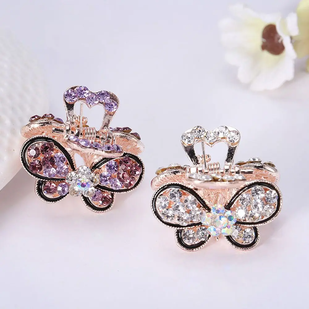 1 Pc Butterfly Crystal Hair Claws Clips Pins For Women Girls Vintage Headwear Rhinestone Hairpins Barrette Jewelry Accessories