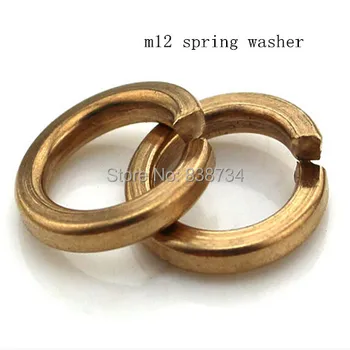 

10pcs brass spring washer plain color m12 spring washer
