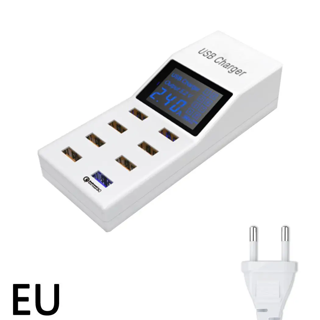 

Quick Charging Multiple USB QC3.0 Fast Charger Led Display Power Adapter