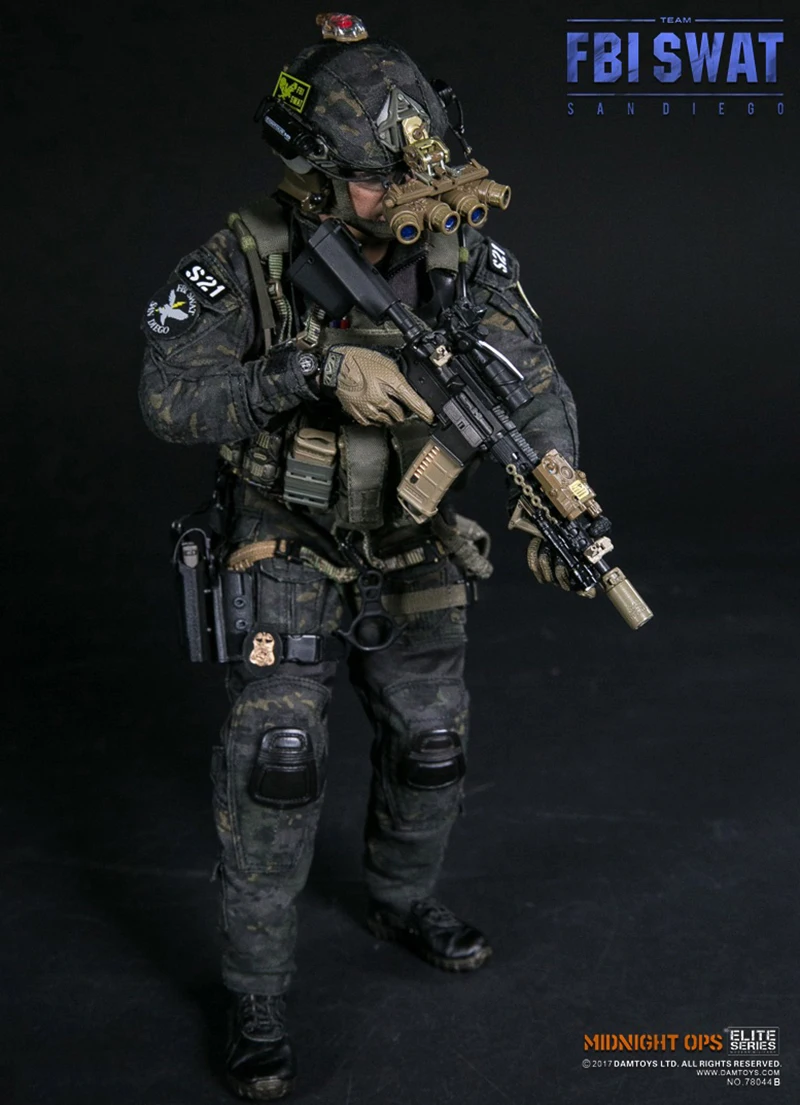 membre de l/'équipe-Noir Casque 1//6 Scale Toy SDU-Assaut