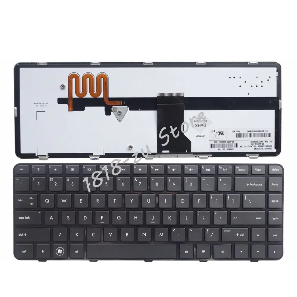 YALUZU новая клавиатура для hp павильон DM4 DM4T DM4X DM4-1000 DM4-1100 DM4-2000 DM4-2100 DM4-1164nr Ноутбук США Английский с подсветкой