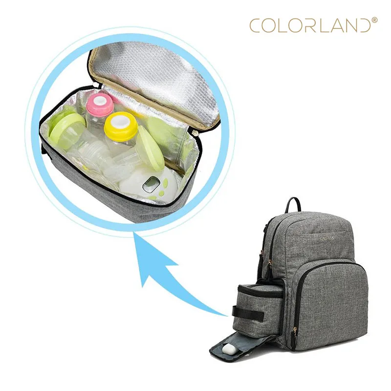 

COLORLAND USB Holder Polyester Baby Diaper Backpack Travel Bag Wet Mommy Nappy Changing Bags Maternity Stroller Accessories