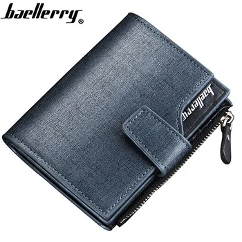 

Baellerry Brand Designer Men Wallets Zipper Coin Purses Fashion Short Design Men's Purse High Quality Leather Male Clutch Bag