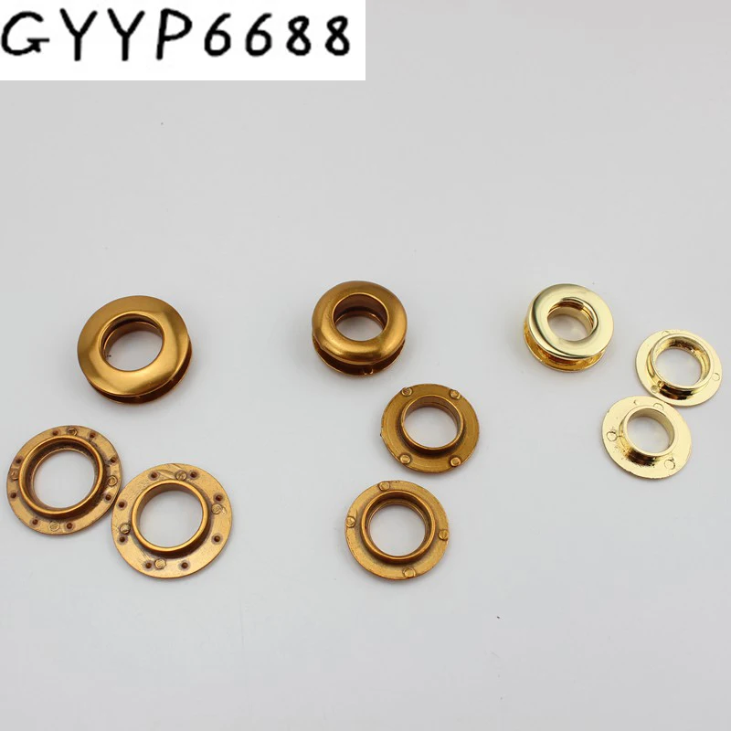 60pcs 3colors Copper high quality grommet bags metal fitting round