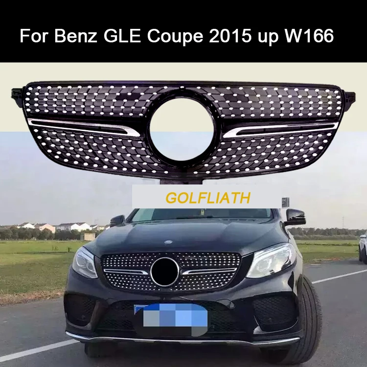 

GOLFLIATH diamond grille Suitbale for Mercedes Benz GLE coupe W166 2015 2016 2017 front mesh front grille GLE coupe