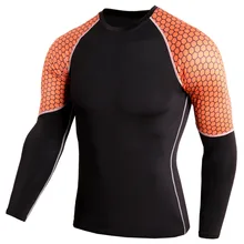 Men Sweatshirts Long Sleeve Compression Tights Skinny Shirt Male Running Jog Leisure Fitness Gym Workout Athletic Yoga Shirt