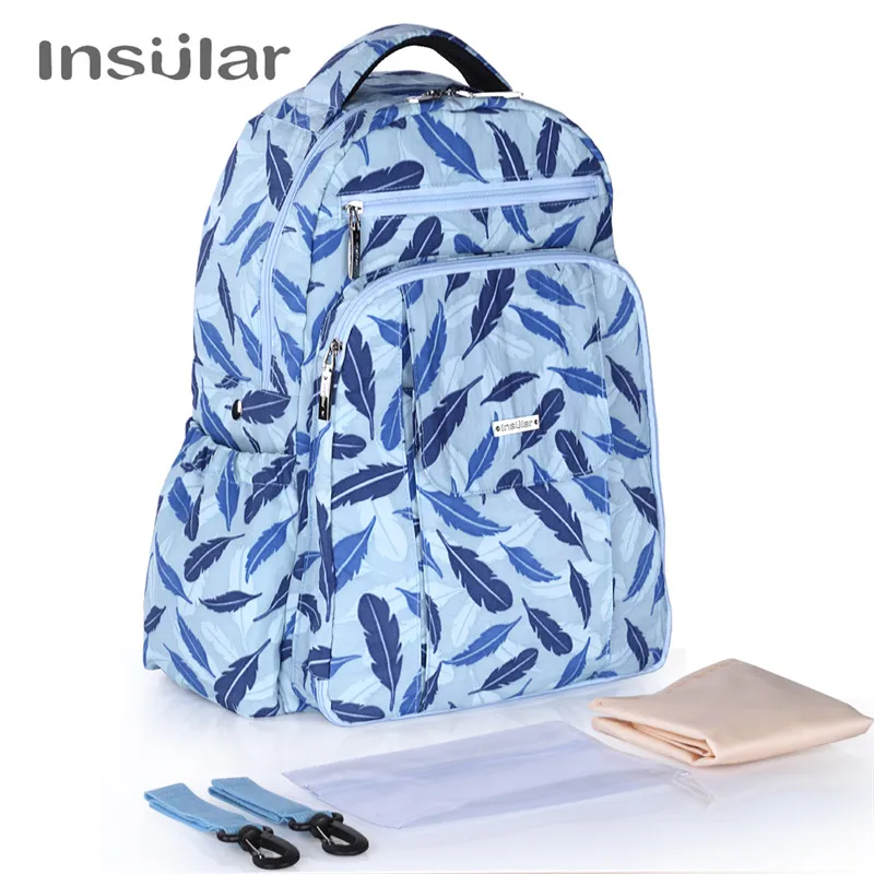 

2019 Insular Waterproof Baby Stroller Bag Fashion Print Nappy Backpack Large Capacity Mummy Shoulder Bags For Diaper Change