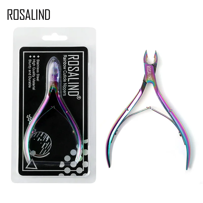 

ROSALIND Nail Cuticle Nipper Plating Cutter Dead Skin Clip Scissor Colorful Cuticle Scissor Manicure Nail Art Tool NTA