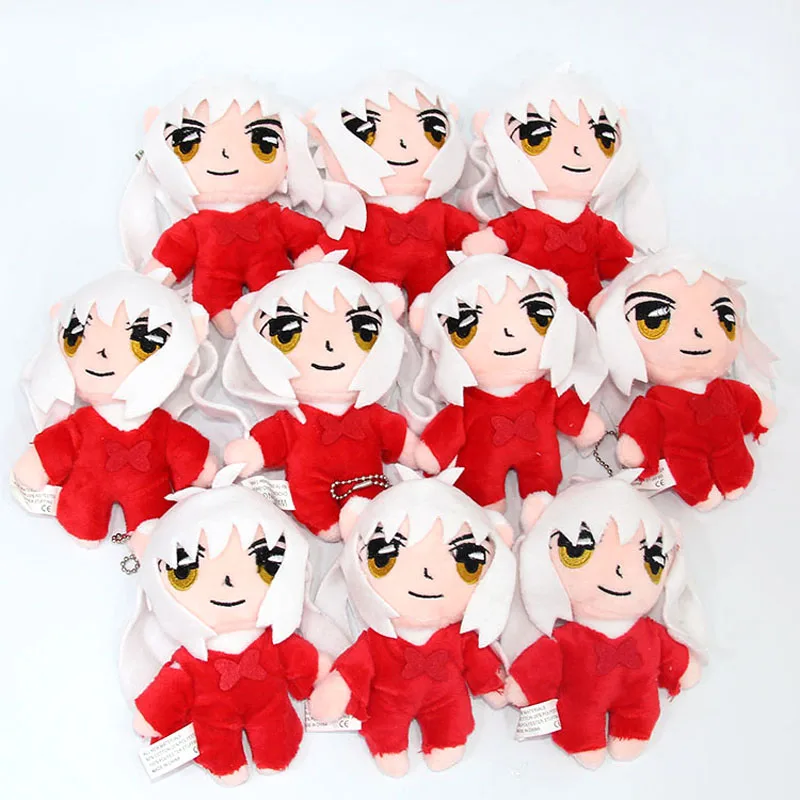 

Anime Inuyasha Mini Plush Pendant Toys Soft Stuffed Animal Dolls 14cm 10pcs/lot