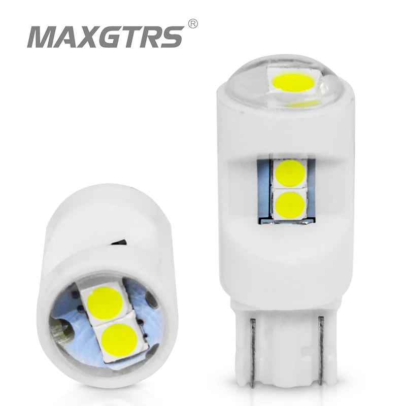 

5x T10 168 194 W5W White Car 3030 LED Chip LED Bulbs Ceramics Parking Side Dome Reading Wedge Lights License Plate Lights