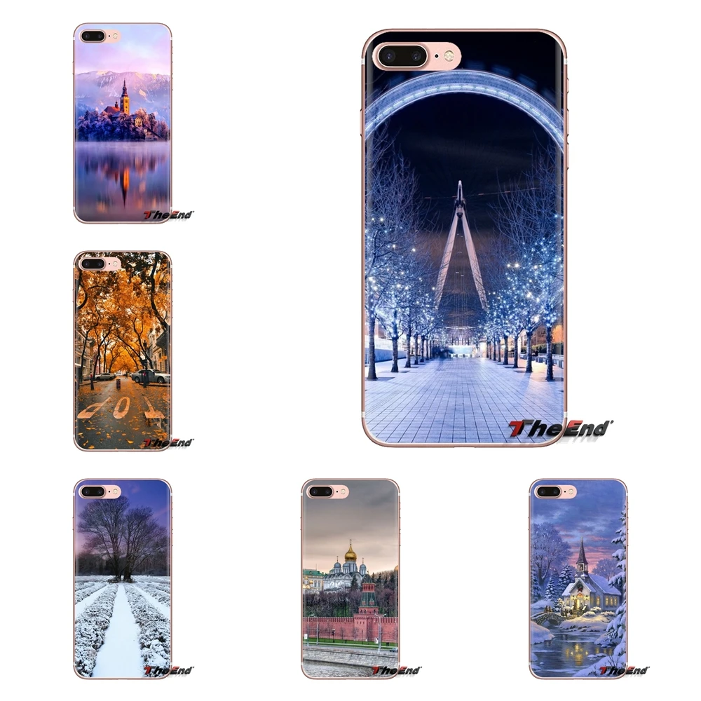 Церковь на Зимний вечер бесплатно для Huawei Mate Honor 4C 5C 5X 6X 7 7A 7C 8 9 10 8C 8X 20 Lite Pro