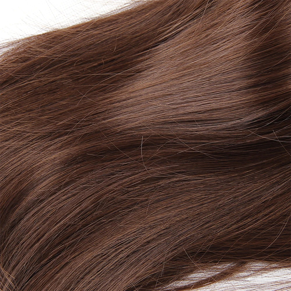 Pelucas marrones largas para mujeres de fibra resistente al calor Peluca de pelo Natural sintético cosplay bangs pelucas femeninas