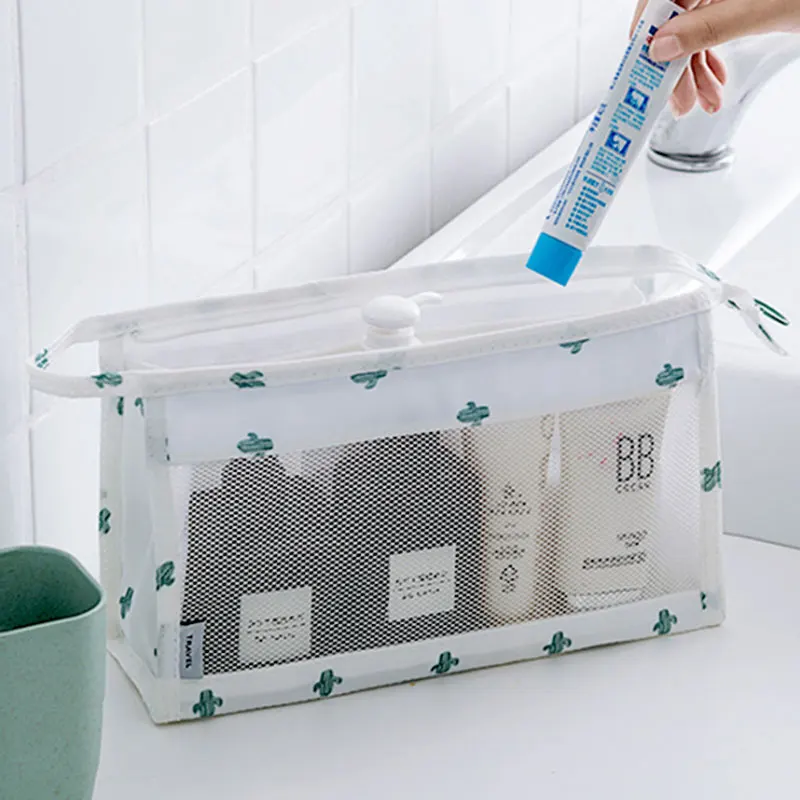 

wulekue Transparent small make up bag Multifunctional Cosmetic Bags Travel perfum Organizer Bags for Women
