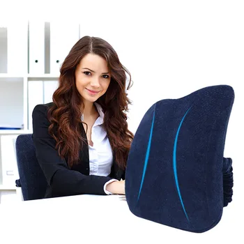 

Home Office Memory Cotton Curved Lumbar Support Chair Cushion Balanced Firmness Pain Relief Pillows Healthy Posture Back Pillow