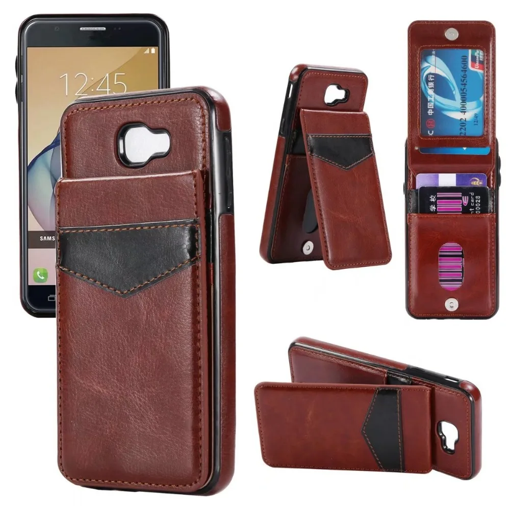 

HengLiTai Leather Flip Case For Samsung Galaxy J5 j7 2016 Card Holder Back Flip Cover For Samsung J510 j5 j7 Prime Wallet Cases