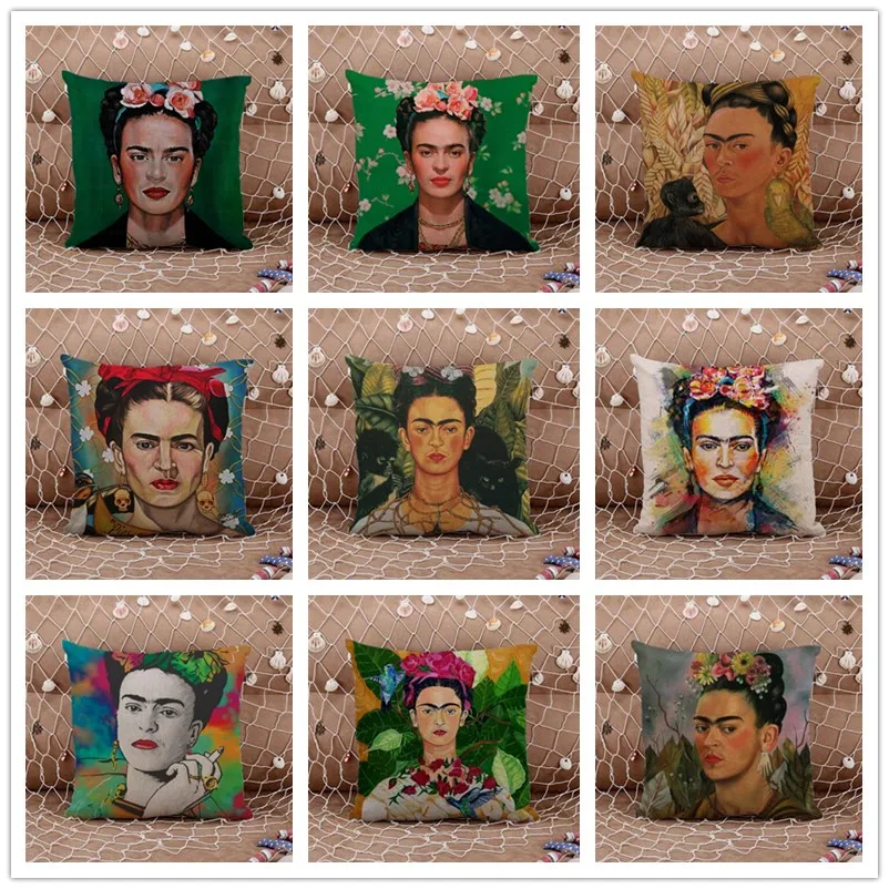 Фрида Кэрол подушки поле одноцветное цветок self portrait Бабочка Спальня украшения