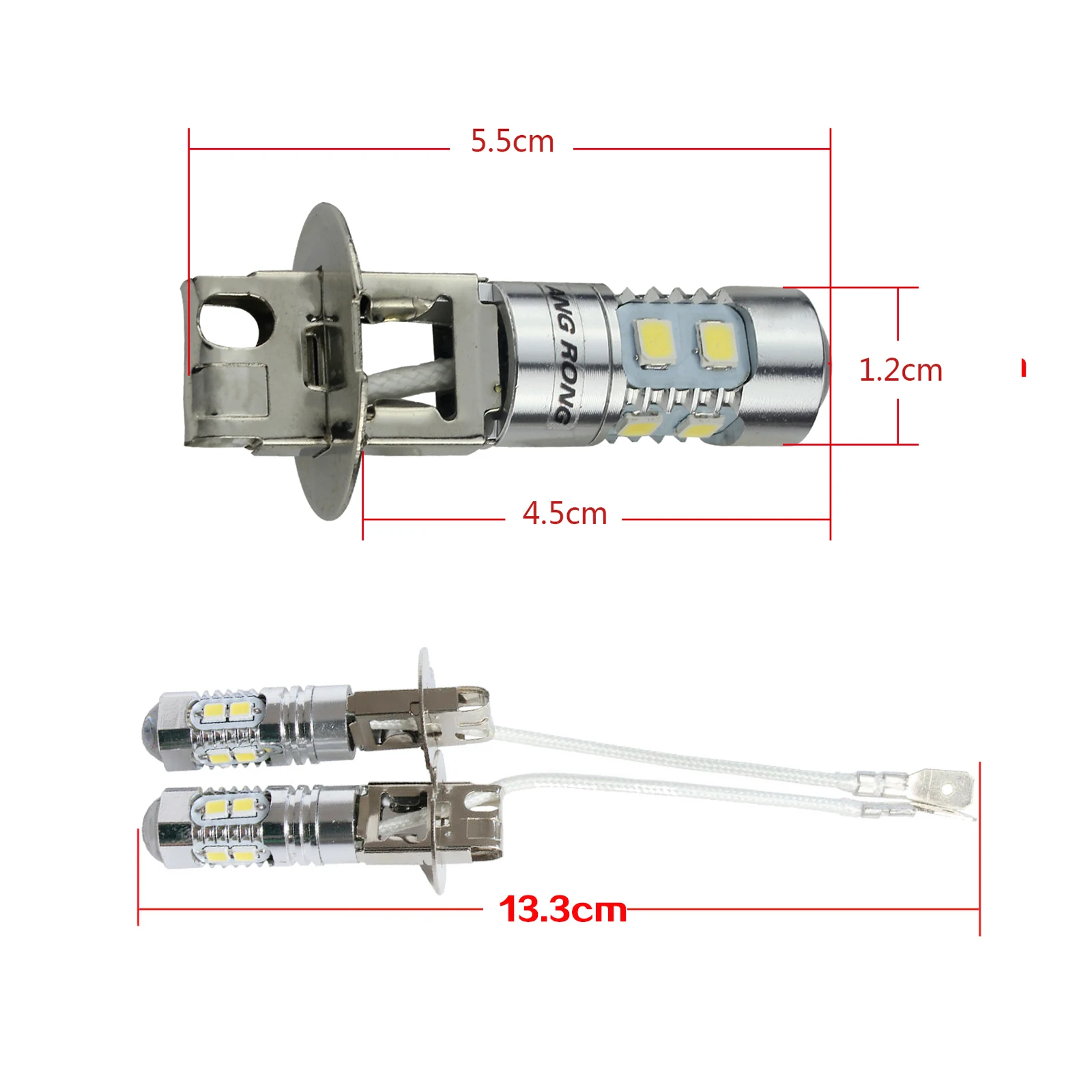 ANGRONG 2x H3 10 SMD SAMSUNG супер белый ксеноновый светодиодный светильник, противотуманный светильник, лампа для мотоцикла, Автомобильный светодиодный светильник