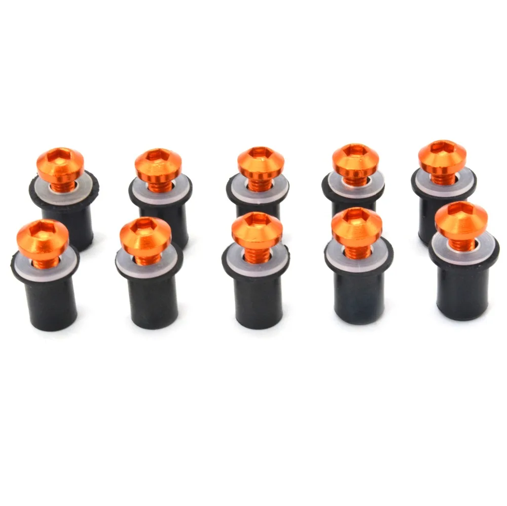 

for 10 pcs m5 CNC universal Windscreen Bolts motorcycle screws and bolts nuts For KTM 950 SMT /SUPERMOTO R 950SMT/SUPERMOTO R