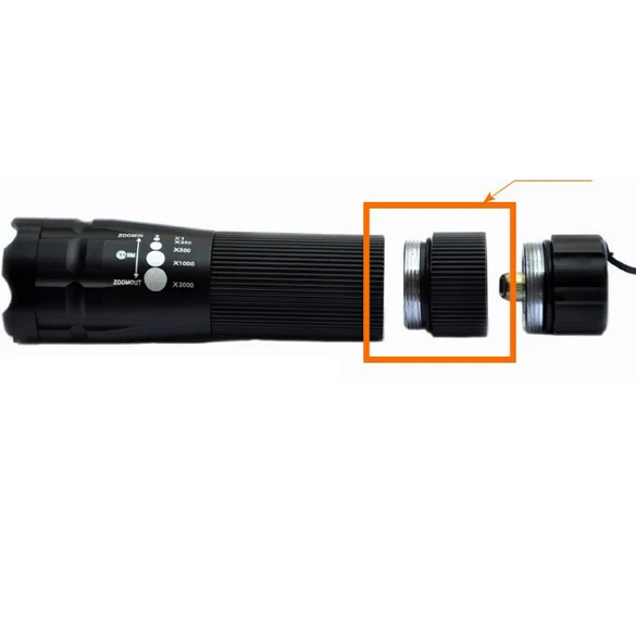

2.7cm x 2.3cm Extension Ring Tube Joint Adapter for Bright Flashlight Inner diameter of 23.5mm 18650 Flashlight --M25