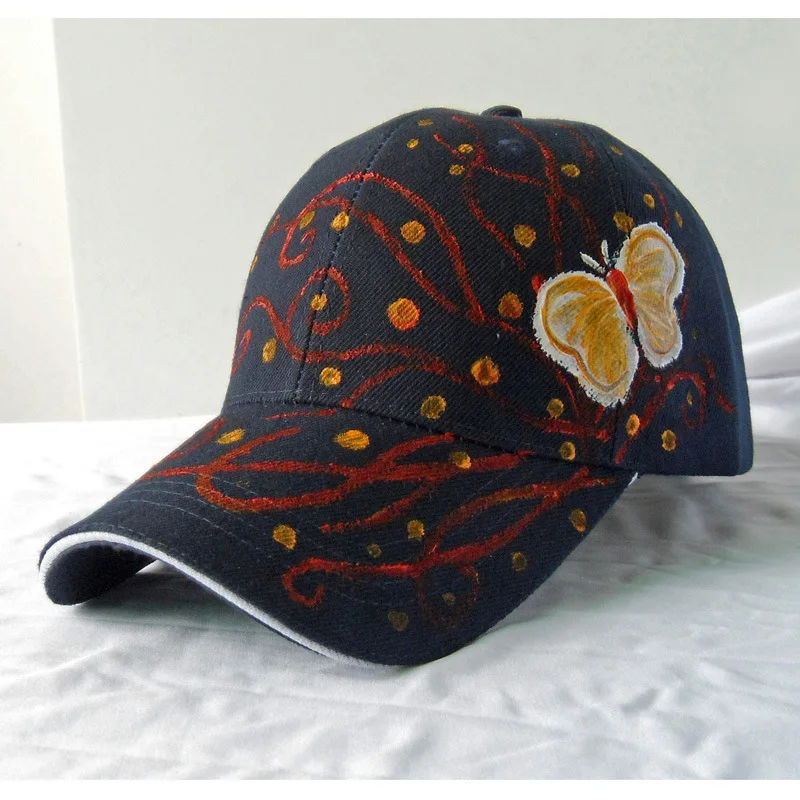 Высокое качество, брендовая модная бейсболка с цветочным принтом и бабочкой, женские кепки, Женская Регулируемая Солнцезащитная шляпа