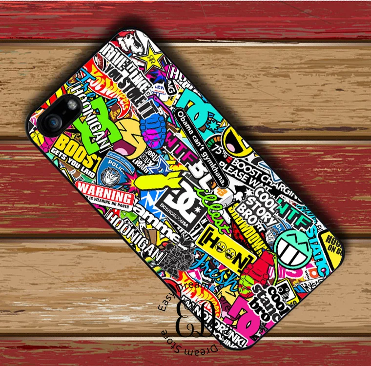 Motocross MX Sticker Bomb case for iphone X XR XS Max 4s 5 5s SE 6 6s 7 8 plus Samsung j7 s5 s6