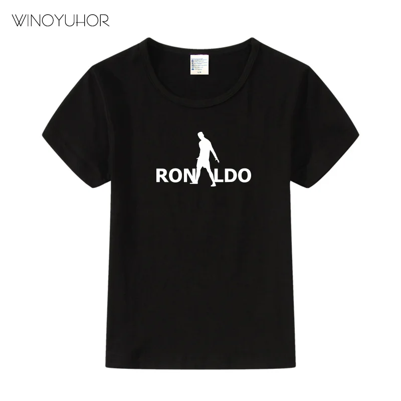 Новая летняя Стильная Детская футболка с принтом «Криштиано Роналду» повседневные футболки уличная Футболка Camisa для мальчиков и девочек CR 7