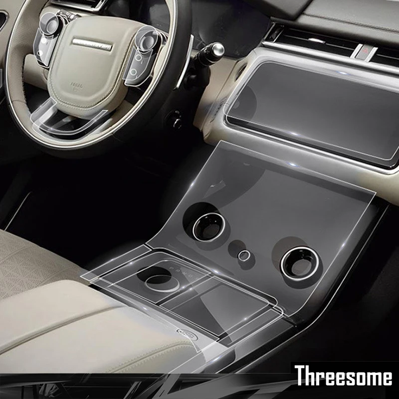 

SRXTZM 17pcs Car-Styling Transparent Protective Film Central Control Film Car Accessories For Range Rover Velar 2017 2018 2019