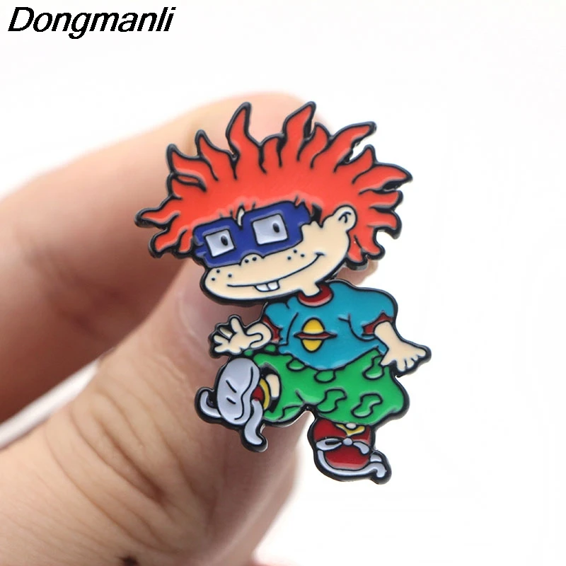 Милые металлические эмалированные булавки и броши P3043 Dongmanli для женщин мужчин