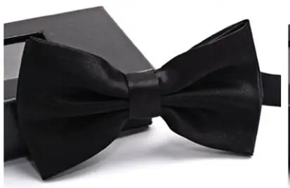 Новое поступление шелк многоцветный с подарочной коробкой 24 цвета мужской галстук-бабочка модные свадебные платья аксессуары - Цвет: GMJ01 solid black